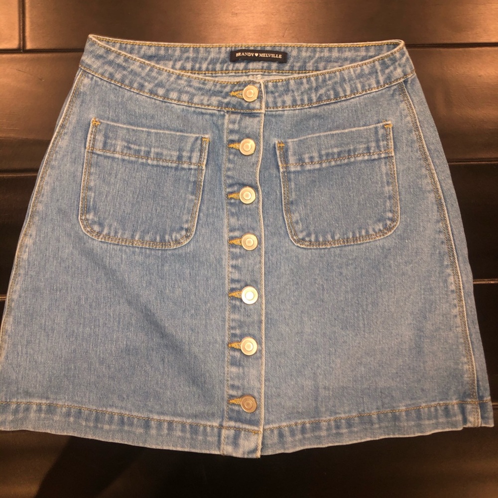 brandy melville button up skirt